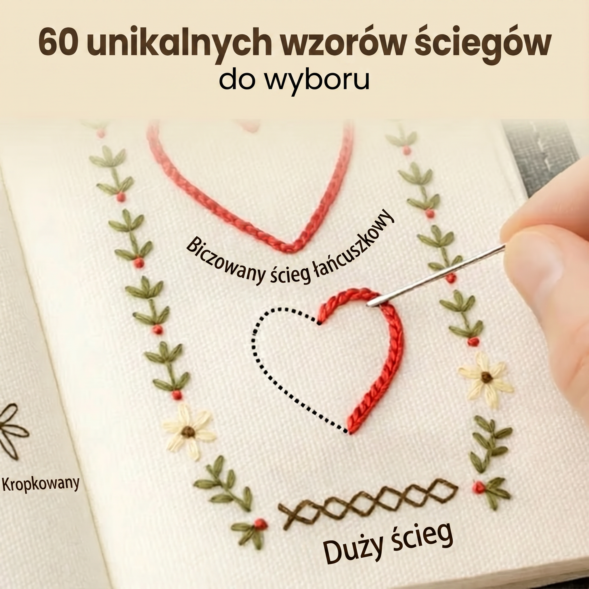 Książka do Haftu™ – Kompletny Zestaw do Haftowania dla Początkujących